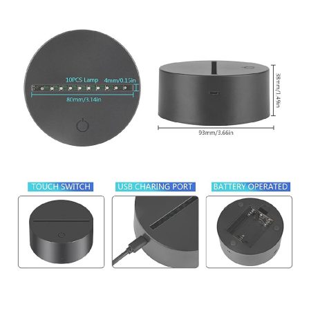Base luminosa a led